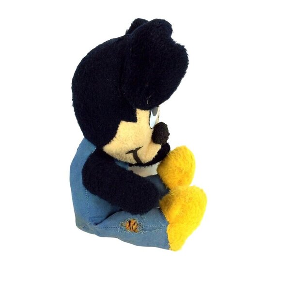 Vintage Mickey Mouse Plush Toy 16 inch Blue Jumpsuit By Walt Disney Productions - Picture 2 of 9